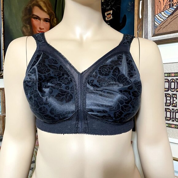 Playtex 18 Hour Original Comfort Strap Wirefree Bra Black Size 38DDD - Picture 2 of 5